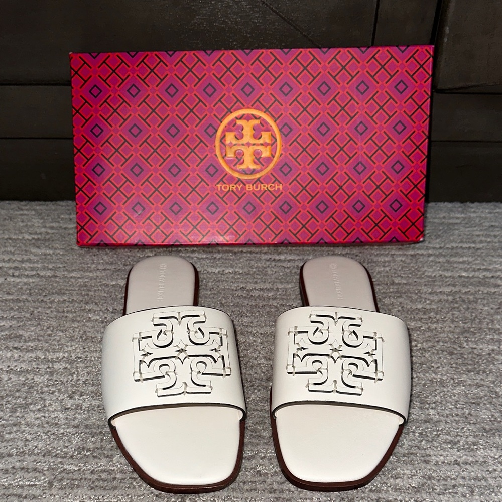 Tory Burch Ivory Ines Slide
